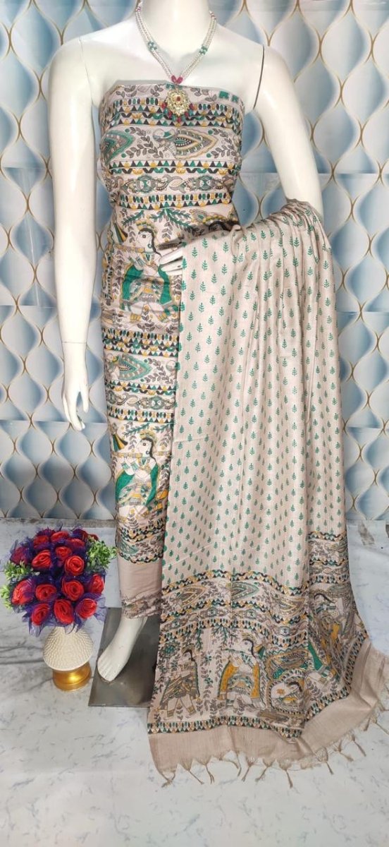 Premium Quality Cotton Silk Block Printed Salwar Suit - Leheriya