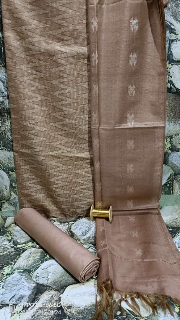 Premium Quality Katan Silk Unstitched Salwar Suits - Leheriya