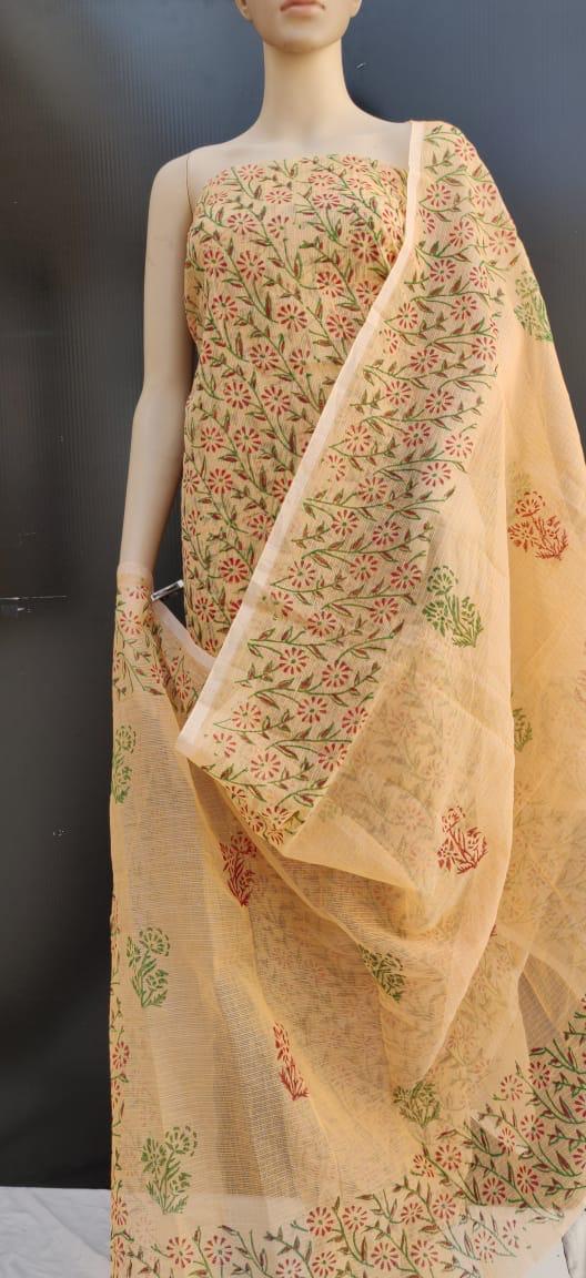 Printed Kota Doria Salwar Suit - Leheriya