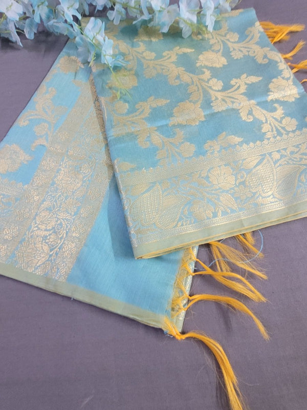 Pure Banarasi Cotton Silk Dupatta - Leheriya