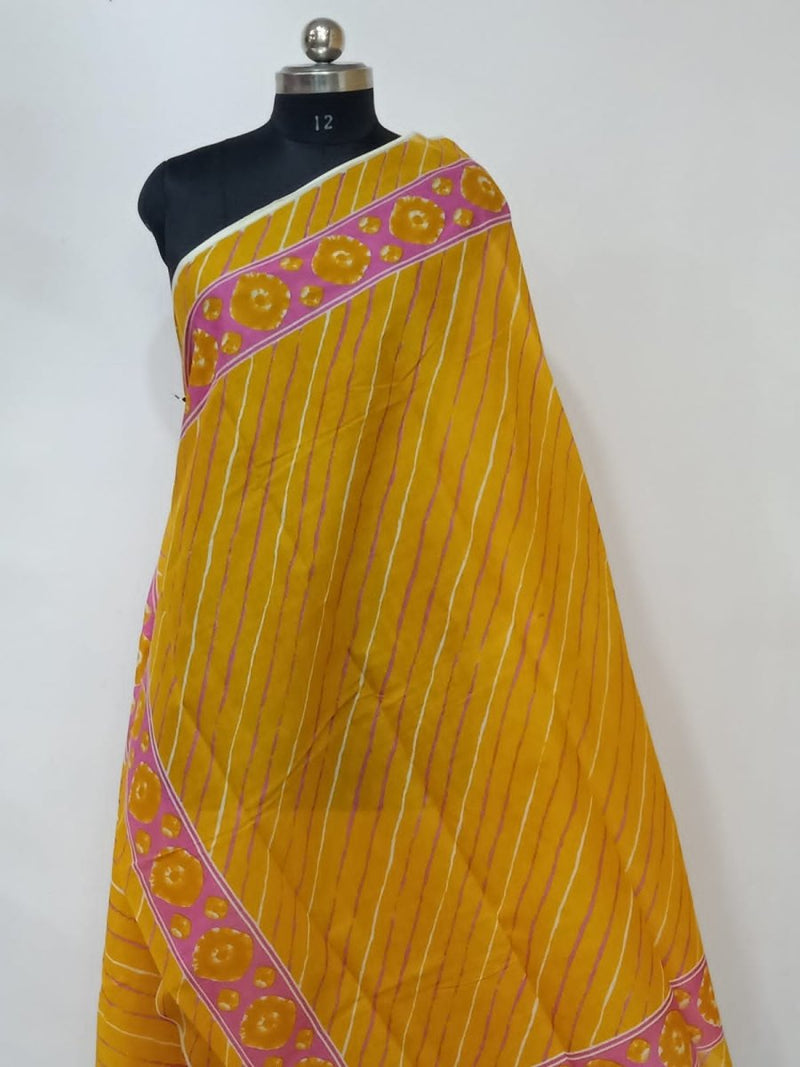 Pure Cotton Leheriya Dupatta - Leheriya