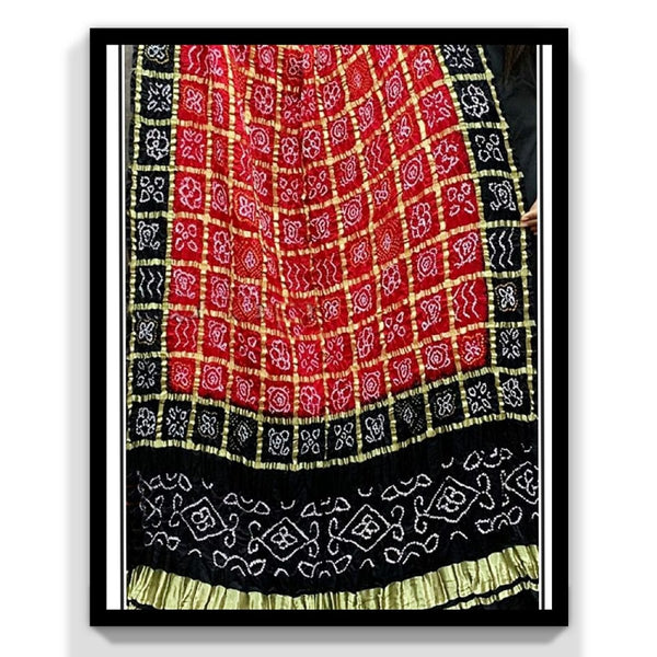 Pure Gaji Silk Bandhani Dupatta - Leheriya