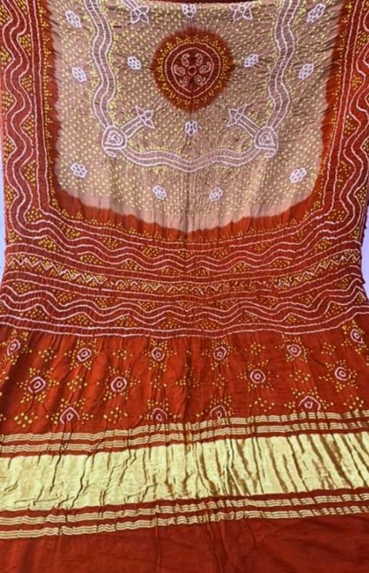 Pure Gaji Silk Bandhani Dupatta - Leheriya