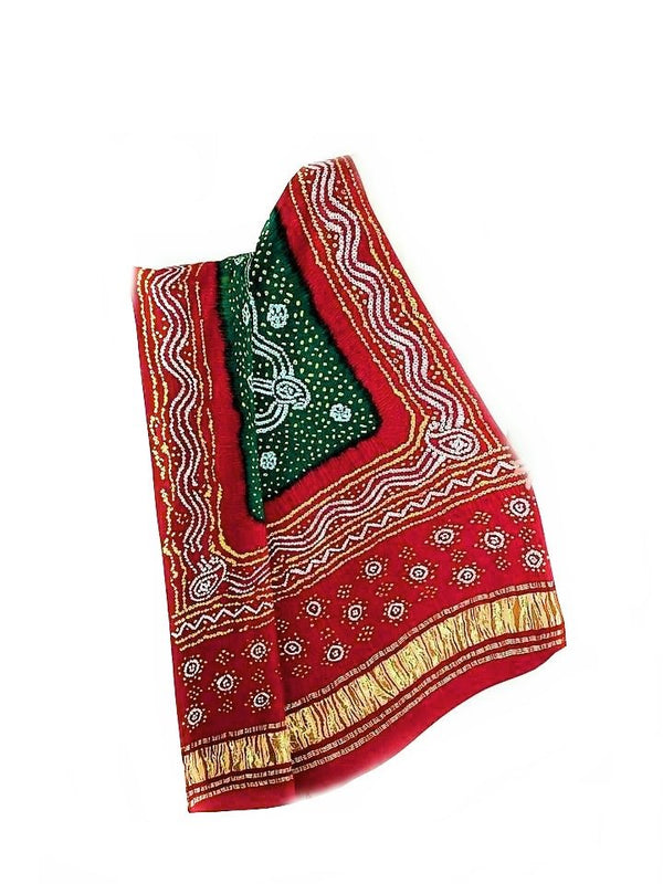 Pure Gaji Silk Bandhani Dupatta - Leheriya