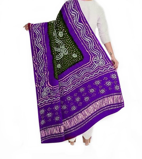 Pure Gaji Silk Bandhani Dupatta - Leheriya