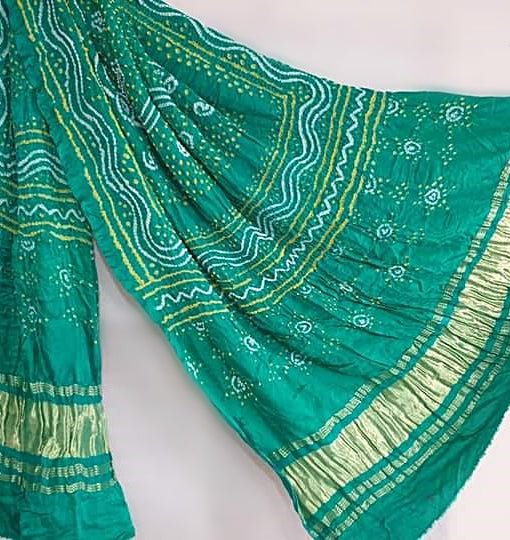 Pure Gaji Silk Bandhani Dupatta - Leheriya