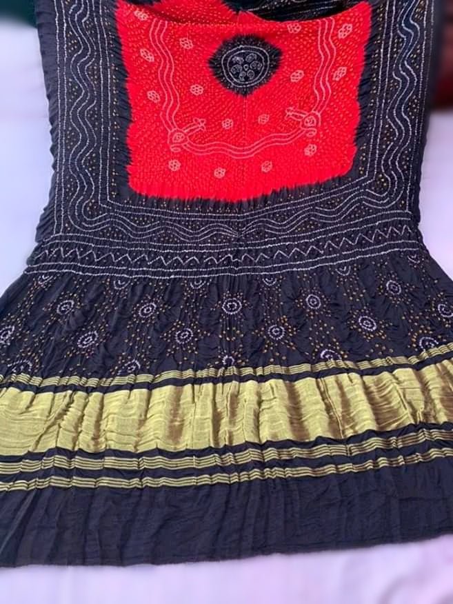 Pure Gaji Silk Bandhani Dupatta - Leheriya