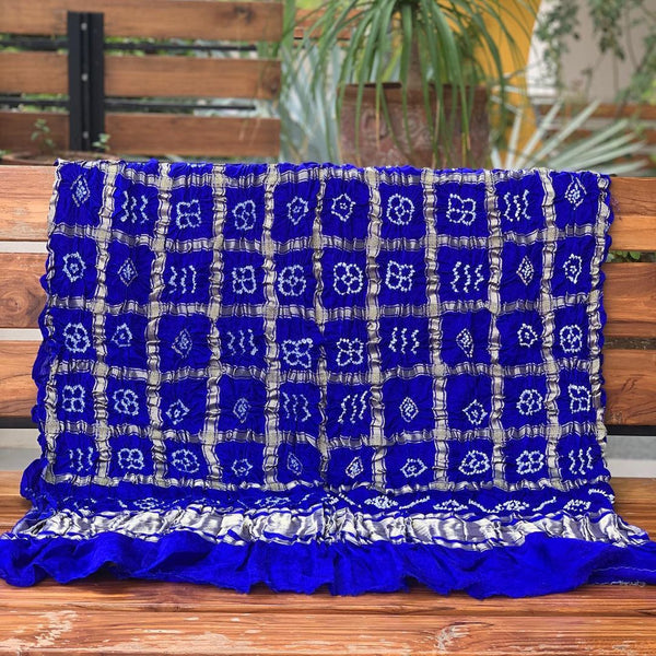 Pure Gaji Silk Bandhani Dupatta - Leheriya