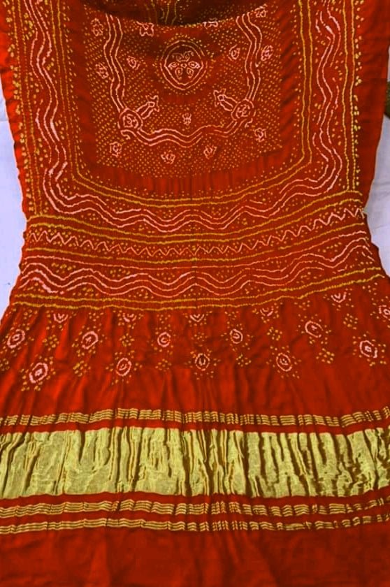 Pure Gaji Silk Bandhani Dupatta - Leheriya