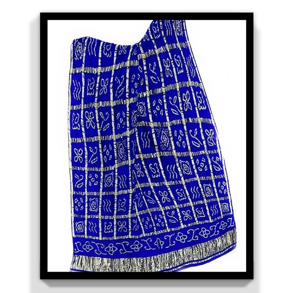 Pure Gaji Silk Bandhani Gharchola Dupatta - Leheriya