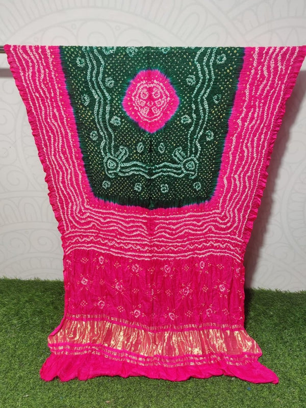 Pure Gaji Silk Chandokhani Dupatta - Leheriya