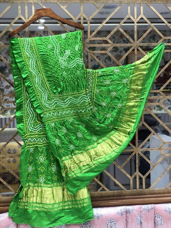 Pure Gaji Silk Chandokhani Dupatta - Leheriya