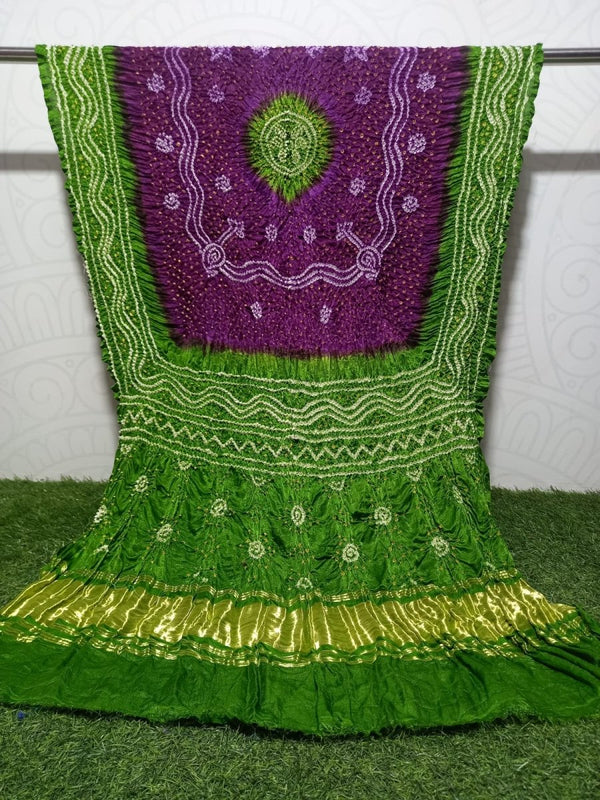 Pure Gaji Silk Chandokhani Dupatta - Leheriya