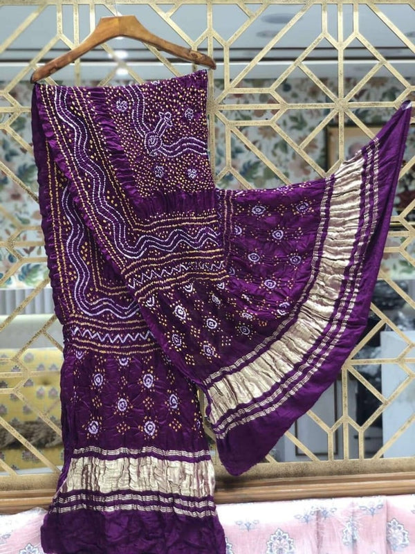 Pure Gaji Silk Chandokhani Dupatta - Leheriya