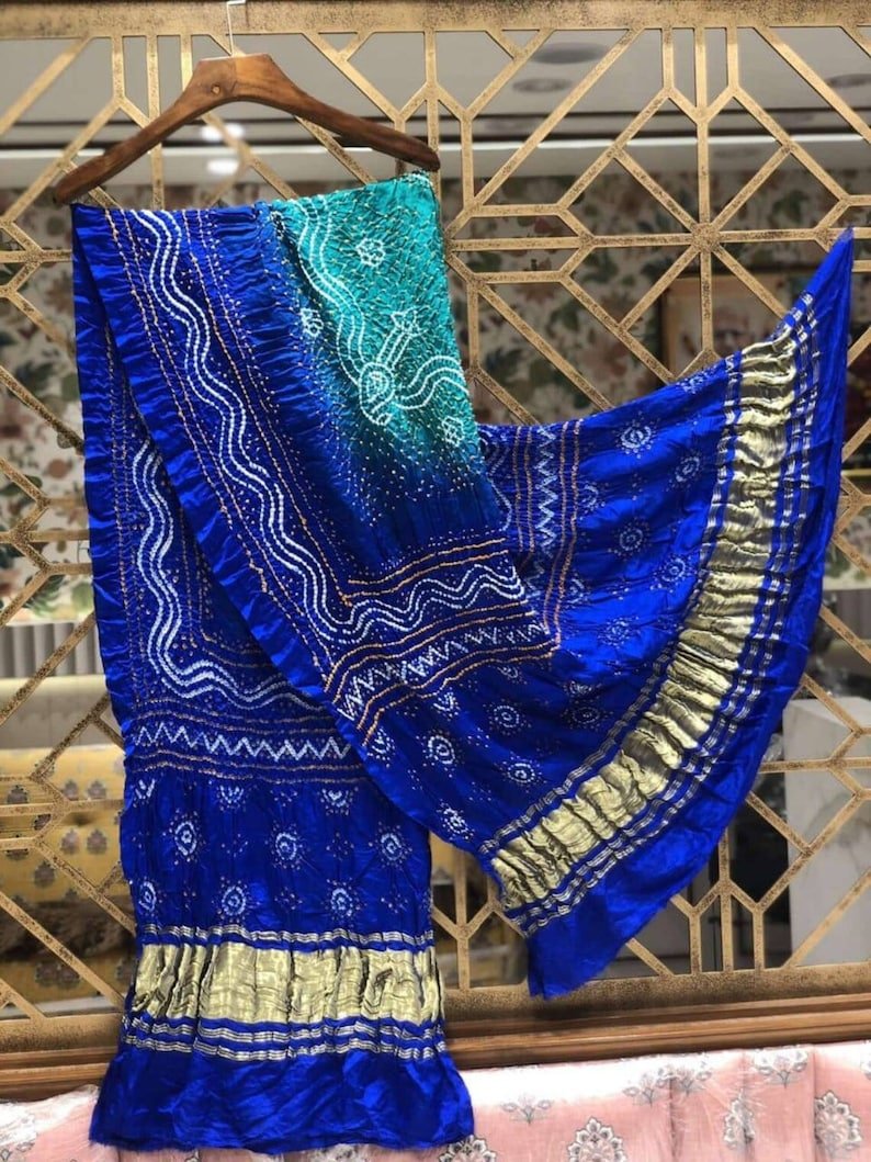 Pure Gaji Silk Chandokhani Dupatta - Leheriya