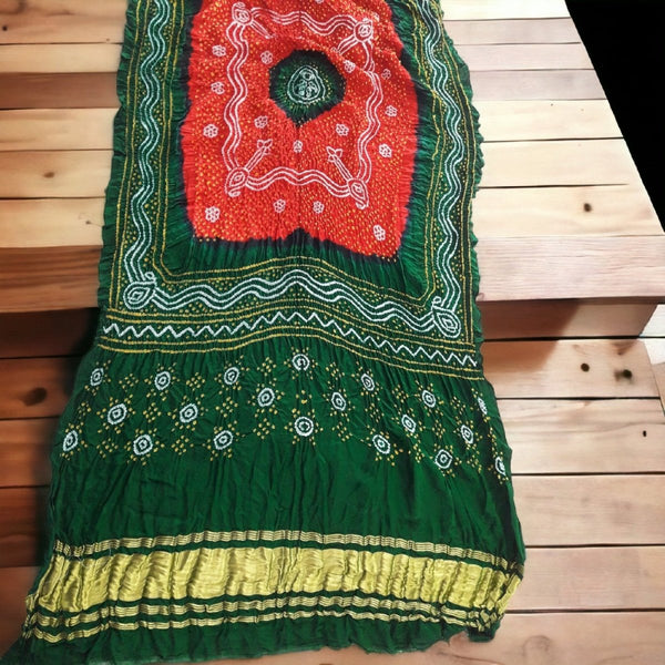 Pure Gaji Silk Chandrakhani Dupatta - Leheriya