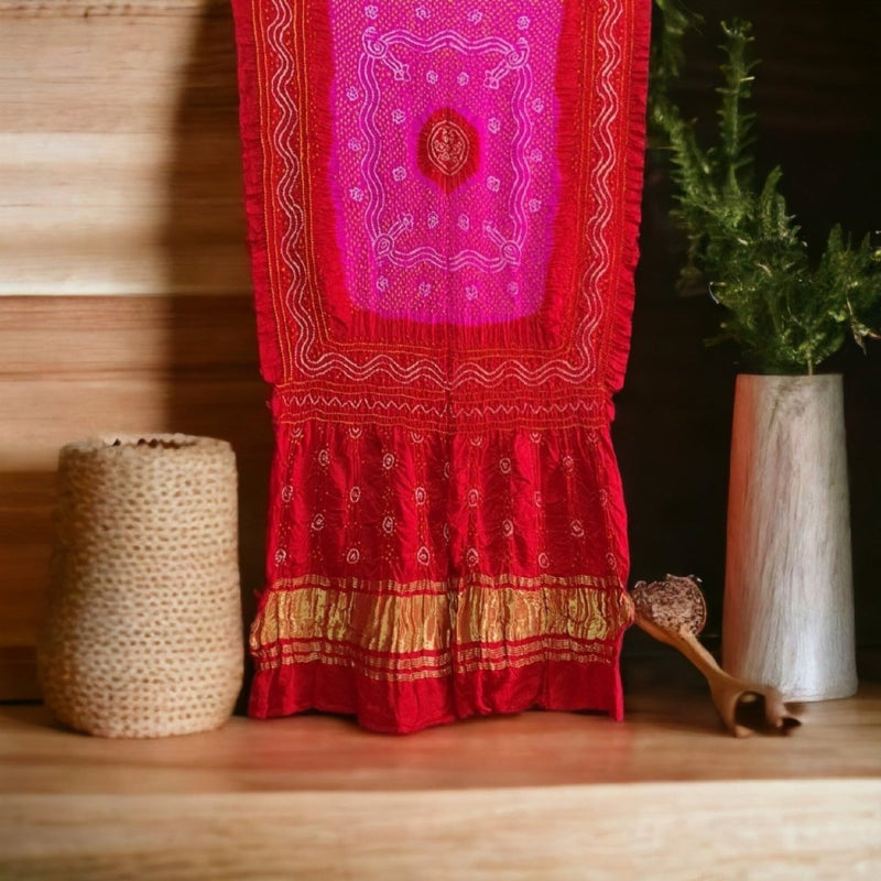 Pure Gaji Silk Chandrakhani Dupatta - Leheriya