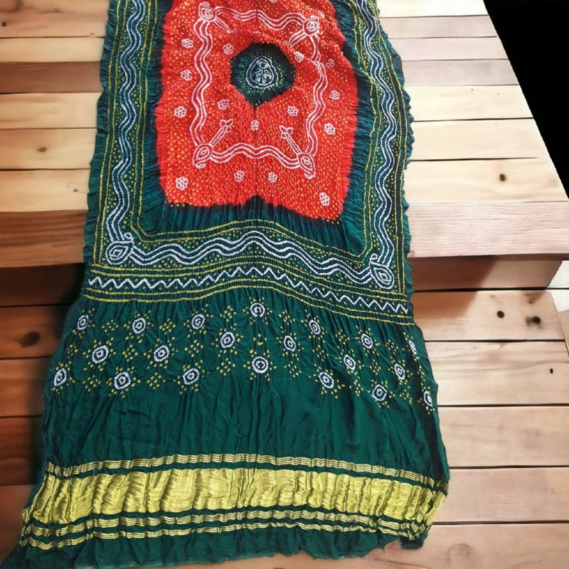 Pure Gaji Silk Chandrakhani Dupatta - Leheriya