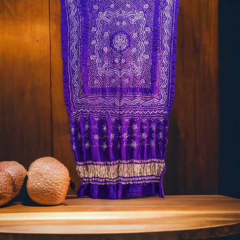 Pure Gaji Silk Chandrakhani Dupatta - Leheriya