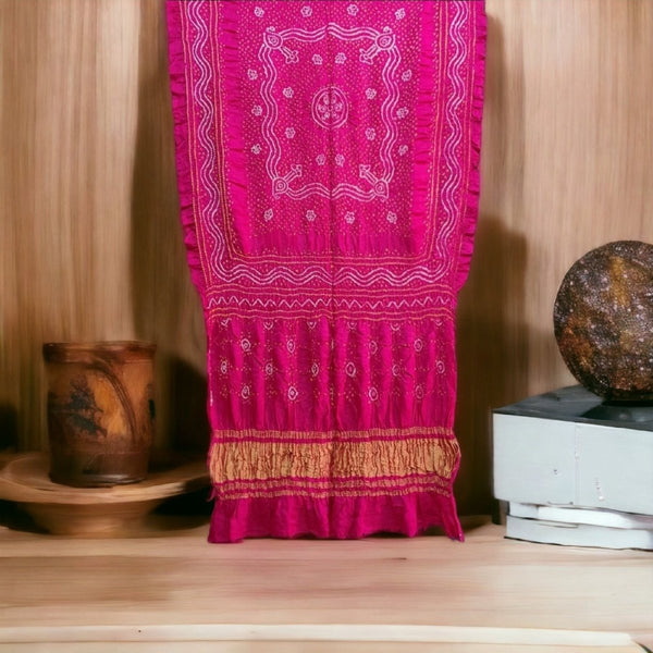 Pure Gaji Silk Chandrakhani Dupatta - Leheriya