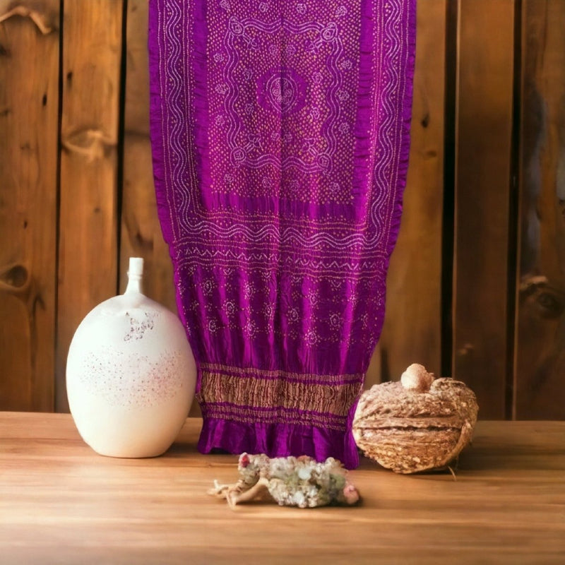 Pure Gaji Silk Chandrakhani Dupatta - Leheriya