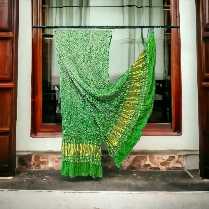 Pure Gaji Silk Dupatta - Leheriya