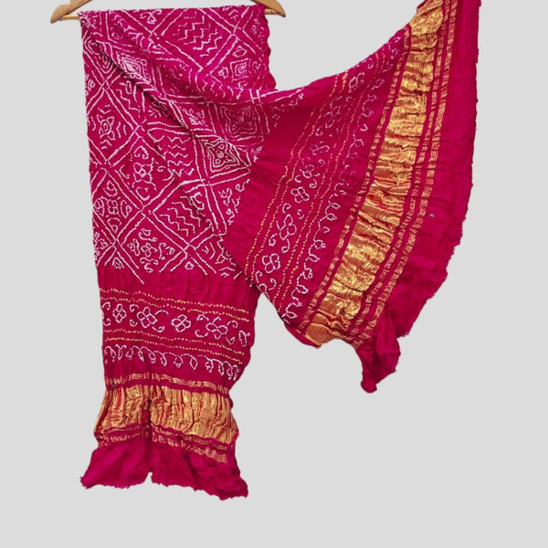 Pure Gaji Silk Dupatta - Leheriya