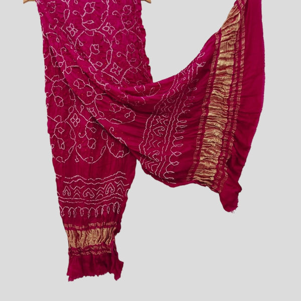 Pure Gaji Silk Dupatta - Leheriya