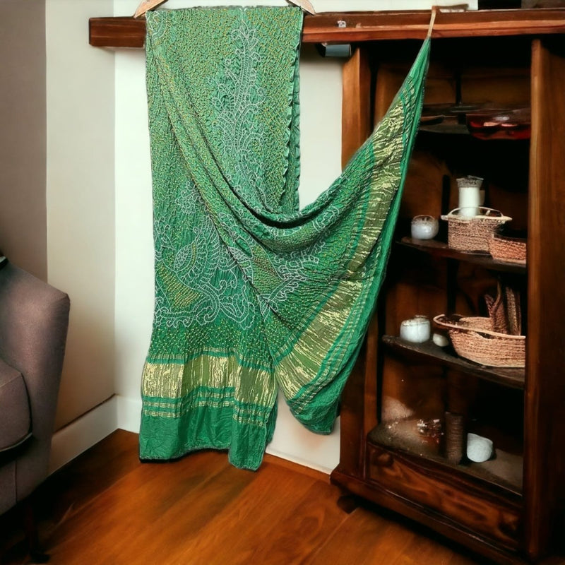 Pure Gaji Silk Dupatta - Leheriya