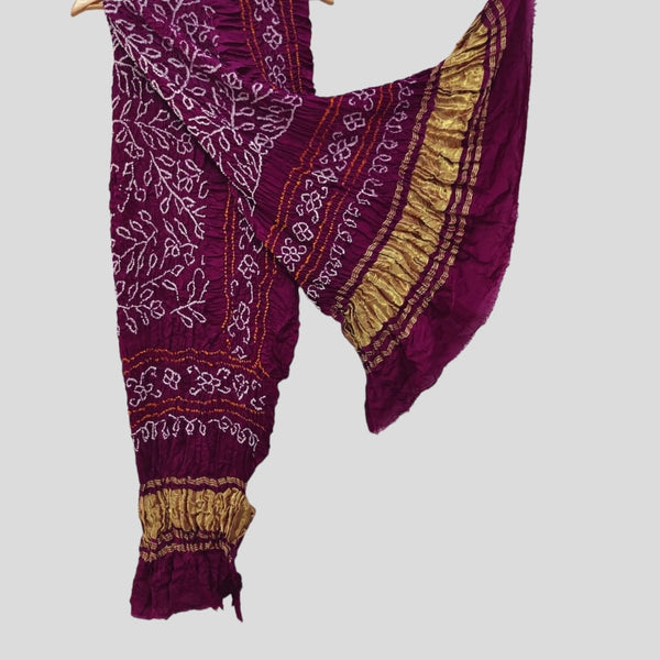 Pure Gaji Silk Dupatta - Leheriya