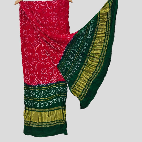 Pure Gaji Silk Dupatta - Leheriya