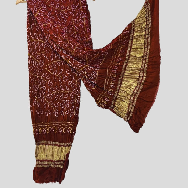 Pure Gaji Silk Dupatta - Leheriya