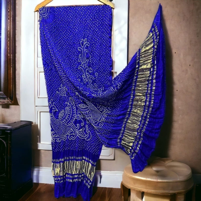 Pure Gaji Silk Dupatta - Leheriya