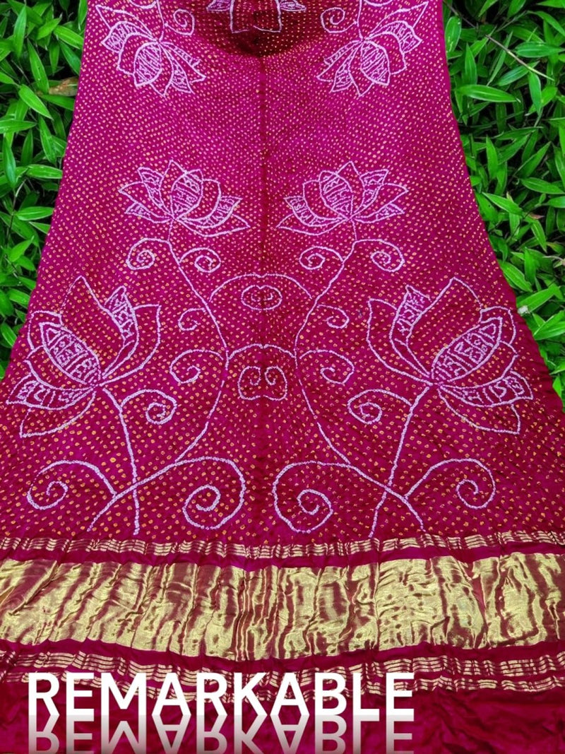 Pure Gaji Silk Dupatta - Leheriya