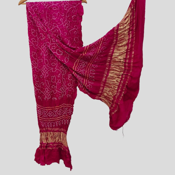 Pure Gaji Silk Dupatta - Leheriya