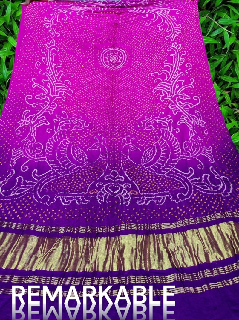 Pure Gaji Silk Dupatta - Leheriya