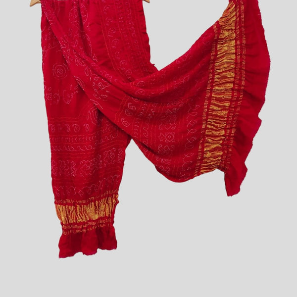 Pure Gaji Silk Dupatta - Leheriya