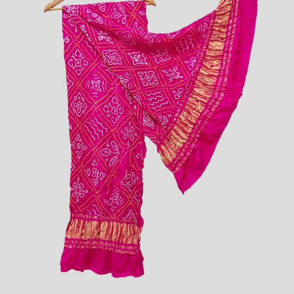 Pure Gaji Silk Dupatta - Leheriya