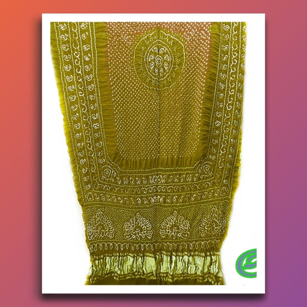 Pure Gaji Silk Morlo Dupatta - Leheriya