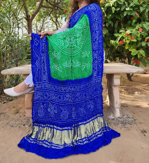 Pure Gaji Silk Rai Bandhej Dupatta - Leheriya