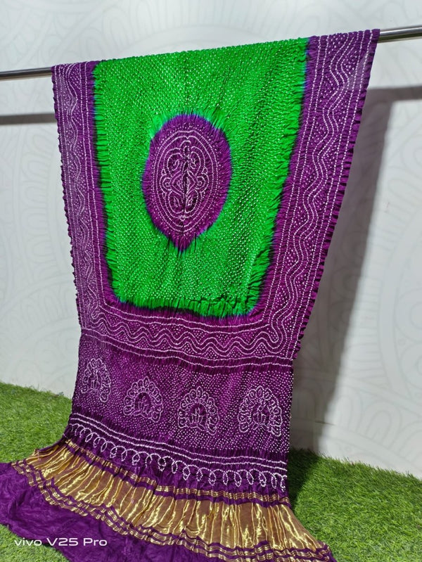 Pure Gaji Silk Rai Bandhej Dupatta - Leheriya