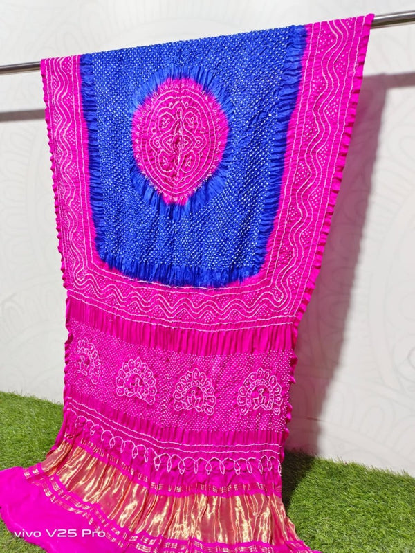 Pure Gaji Silk Rai Bandhej Dupatta - Leheriya