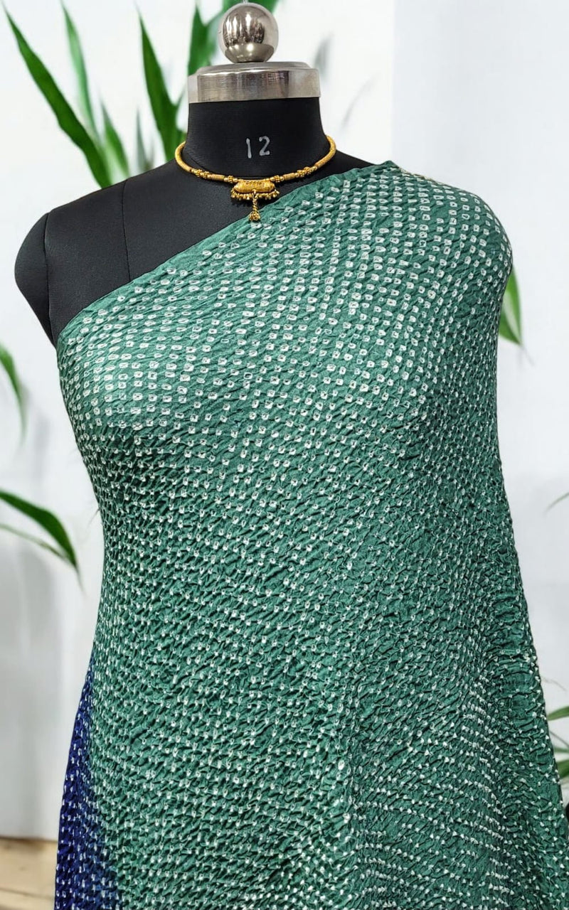 Pure Gaji Silk Rai Bandhej Dupatta - Leheriya