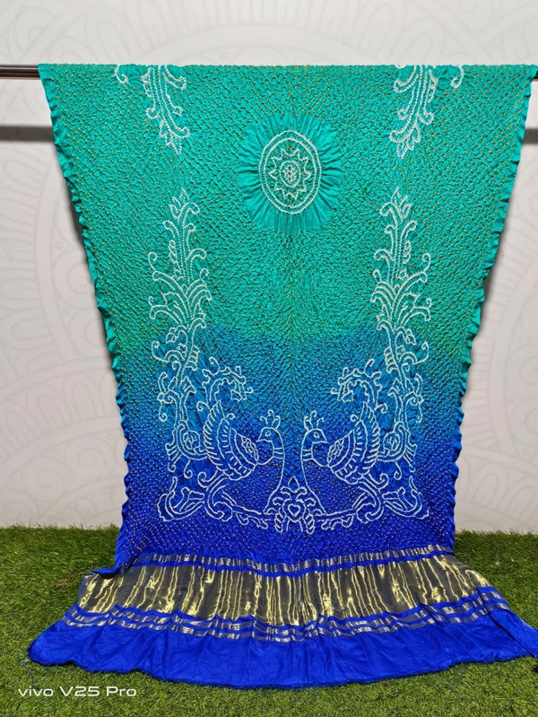 Pure Gaji Silk Rai Bandhej Dupatta - Leheriya