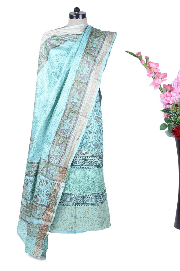 Pure Handloom Silk Suit - Leheriya