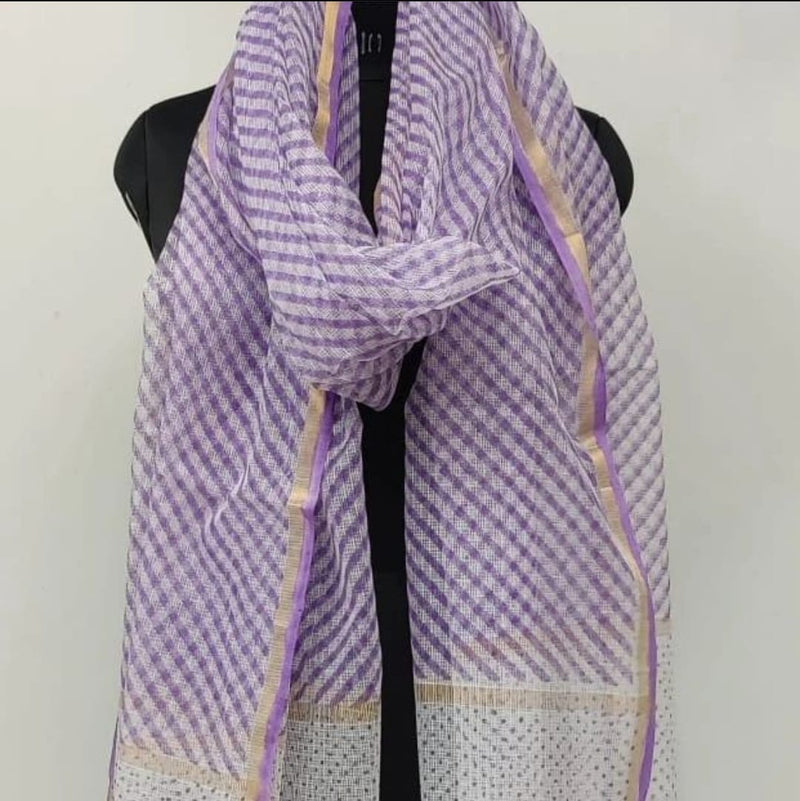 Pure Kota Doria Cotton Dupatta - Leheriya