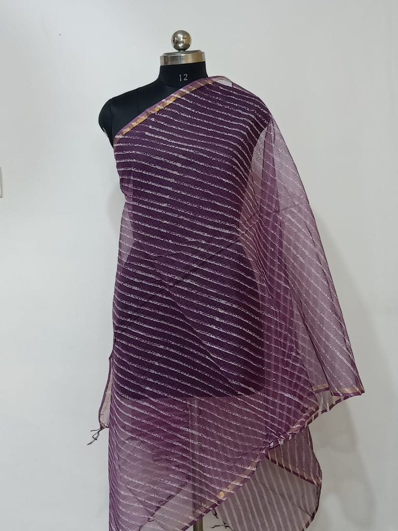 Pure Kota Doria Cotton Dupatta - Leheriya