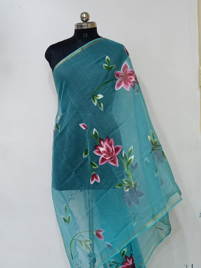 Pure Kota Doria Cotton Dupatta - Leheriya