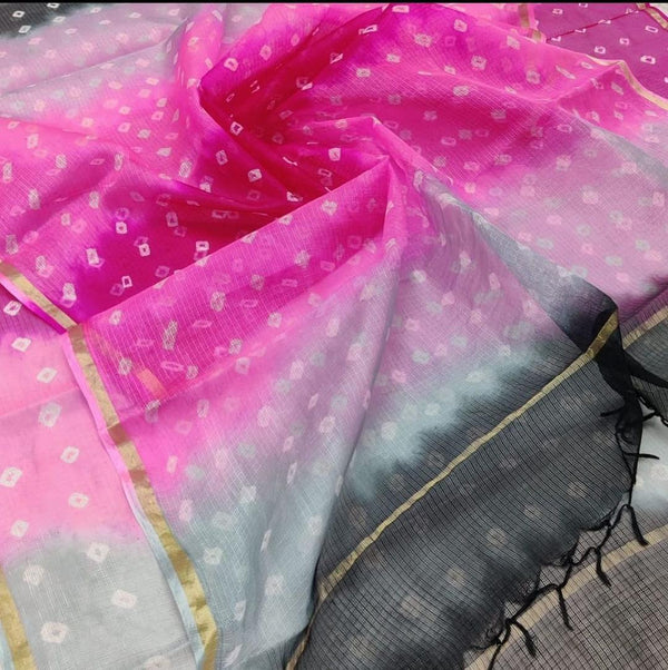 Pure Kota Doria Silk Dupatta - Leheriya