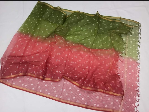 Pure Kota Doria Silk Dupatta - Leheriya